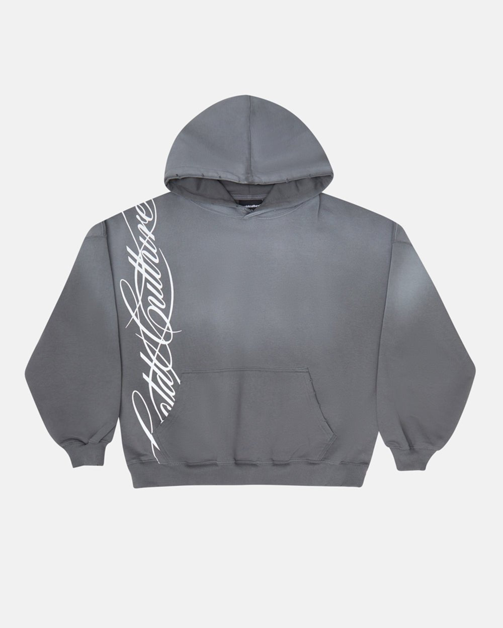 SCRIPT HOODIE ANTRACITE GREY - COLD CULTURE