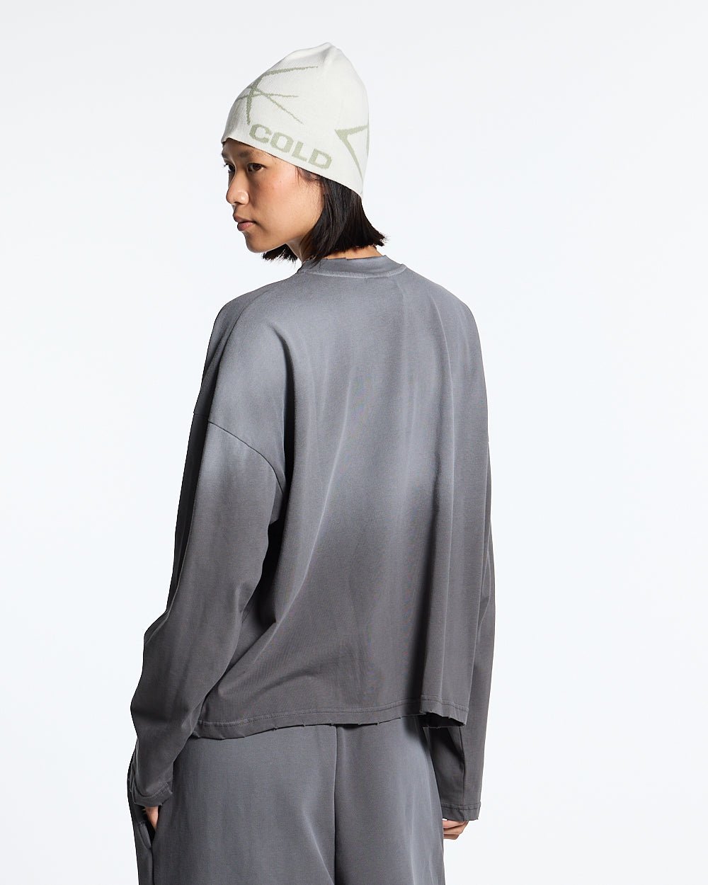 SCRIPT LONGSLEEVE TEE ANTRACITE GREY - COLD CULTURE