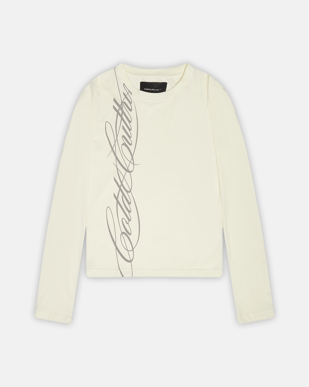 SCRIPT LONGSLEEVE TEE WHITE - COLD CULTURE