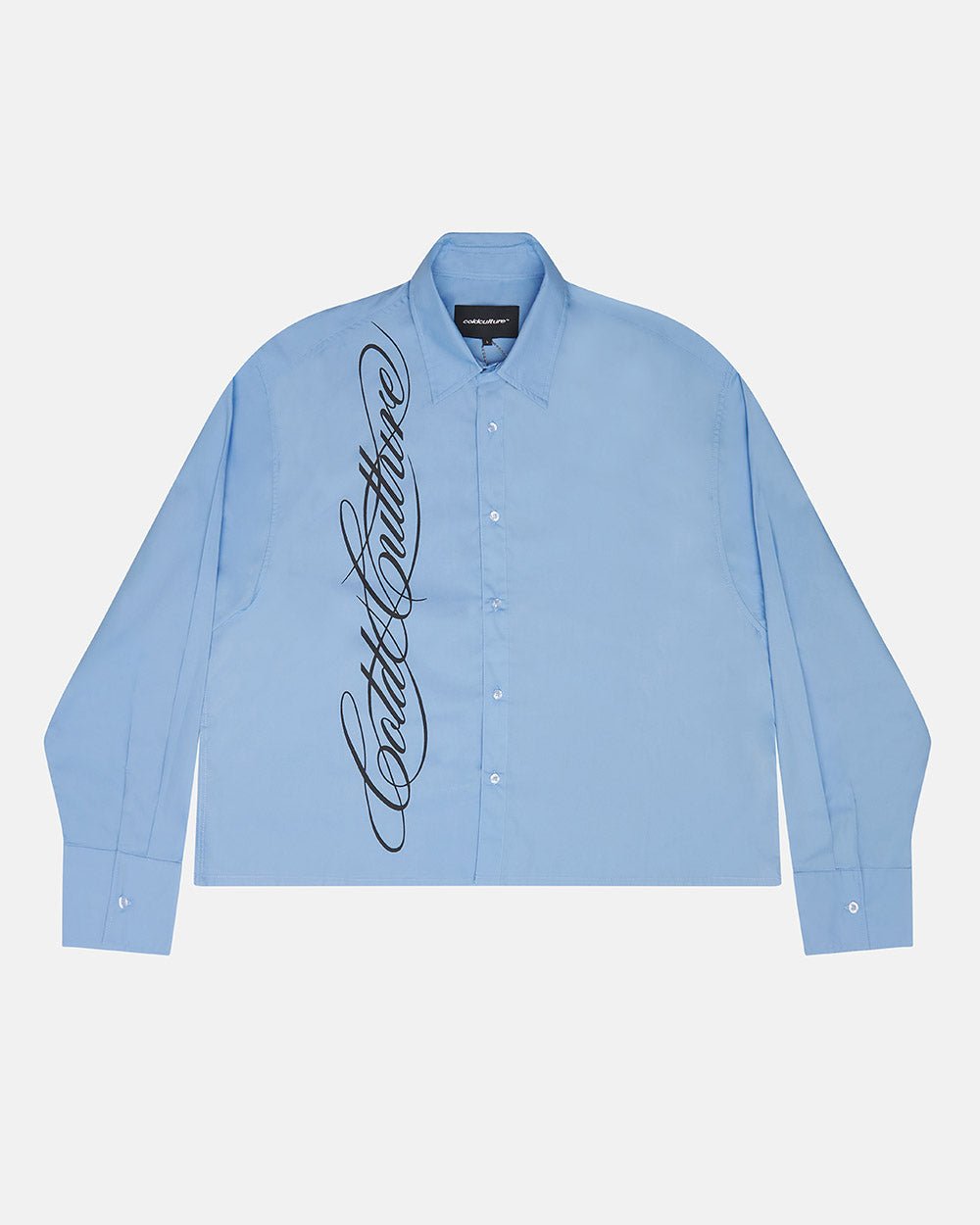 SCRIPT SHIRT BABY BLUE - Cold Culture