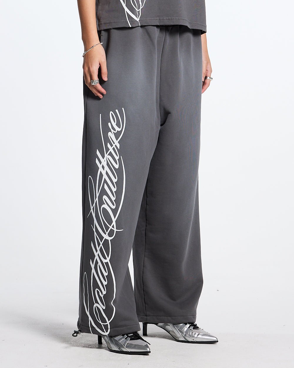 SCRIPT SWEATPANTS ANTRACITE GREY - COLD CULTURE