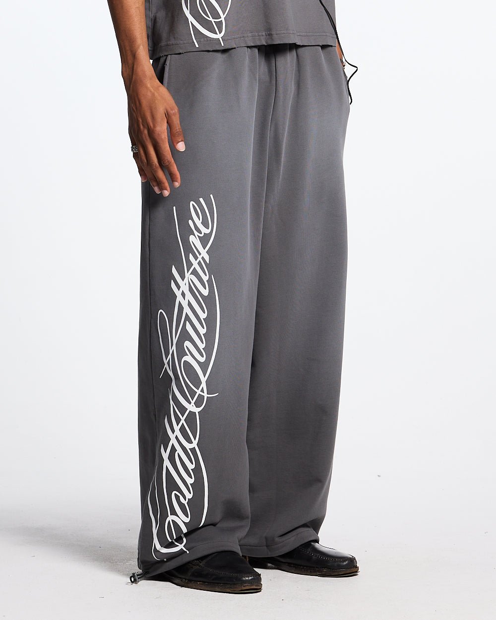SCRIPT SWEATPANTS ANTRACITE GREY - COLD CULTURE