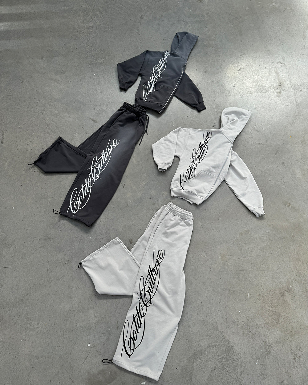SCRIPT SWEATPANTS ANTRACITE GREY - COLD CULTURE