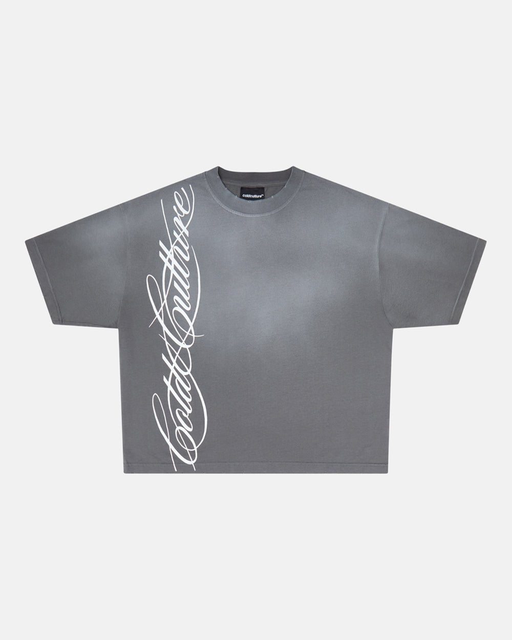 SCRIPT TEE ANTRACITE GREY - COLD CULTURE