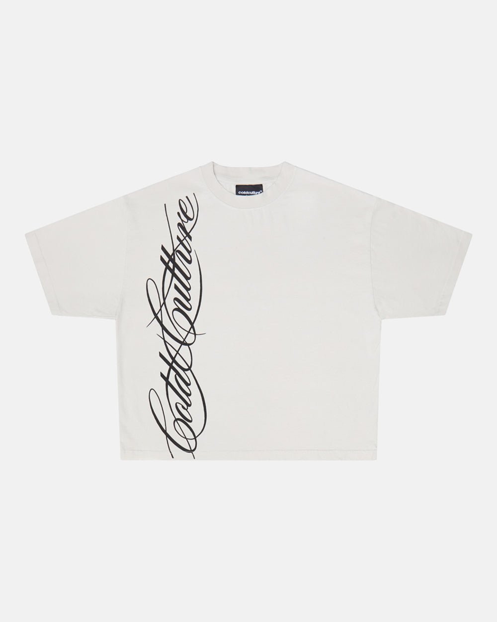 SCRIPT TEE LIGHT GREY - COLD CULTURE