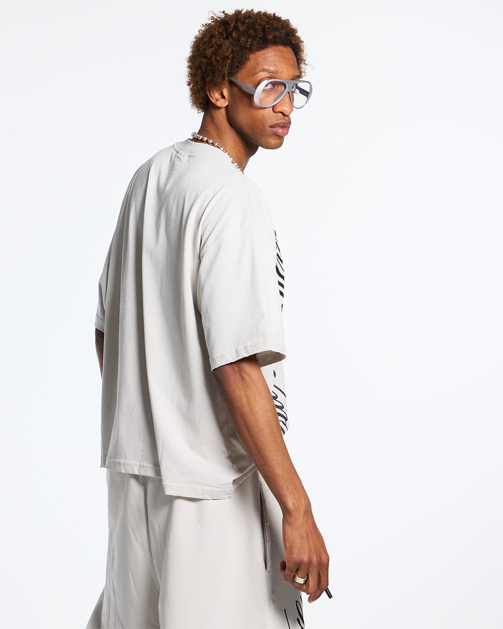 SCRIPT TEE LIGHT GREY - COLD CULTURE