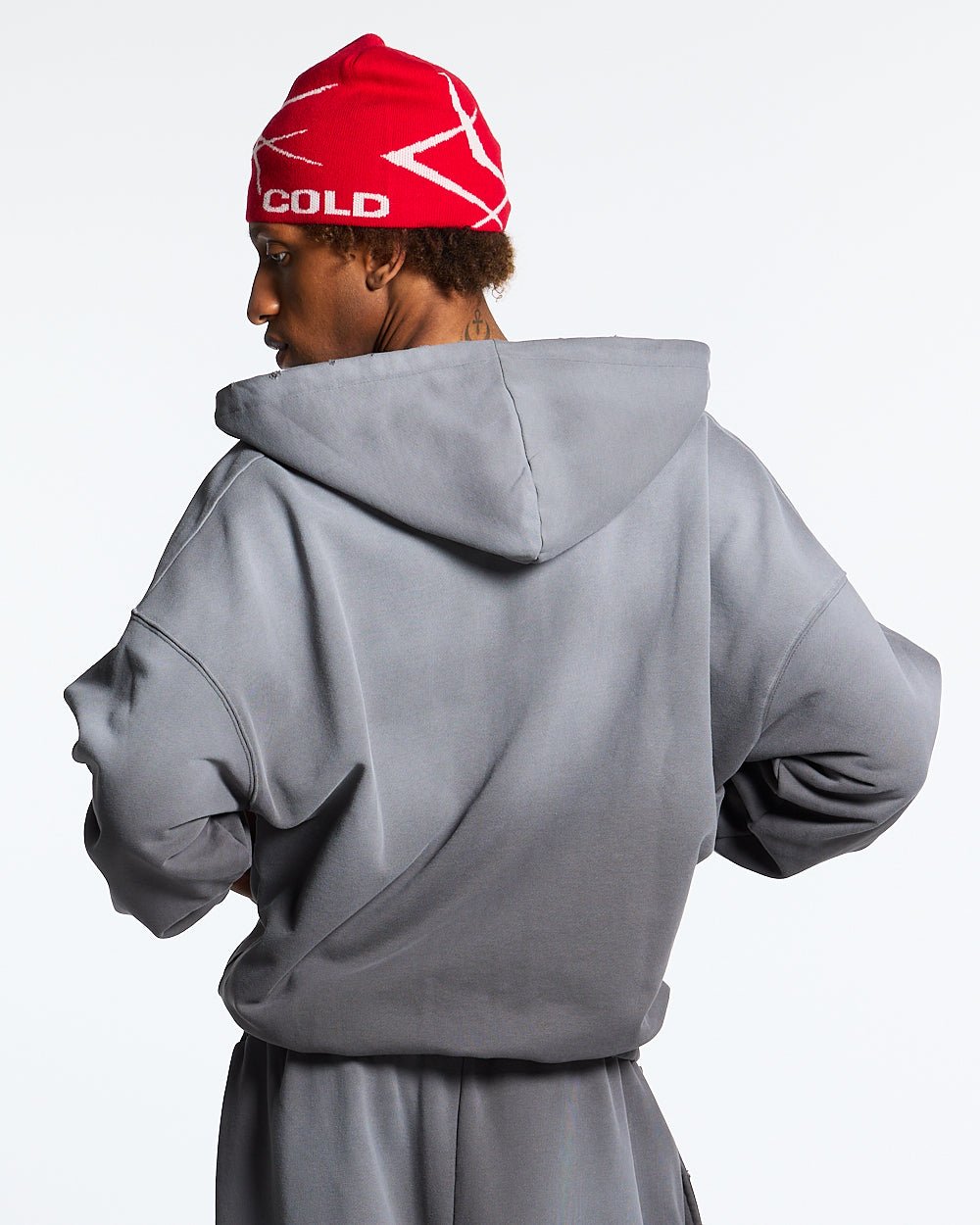 SCRIPT ZIP HOODIE ANTRACITE GREY - COLD CULTURE