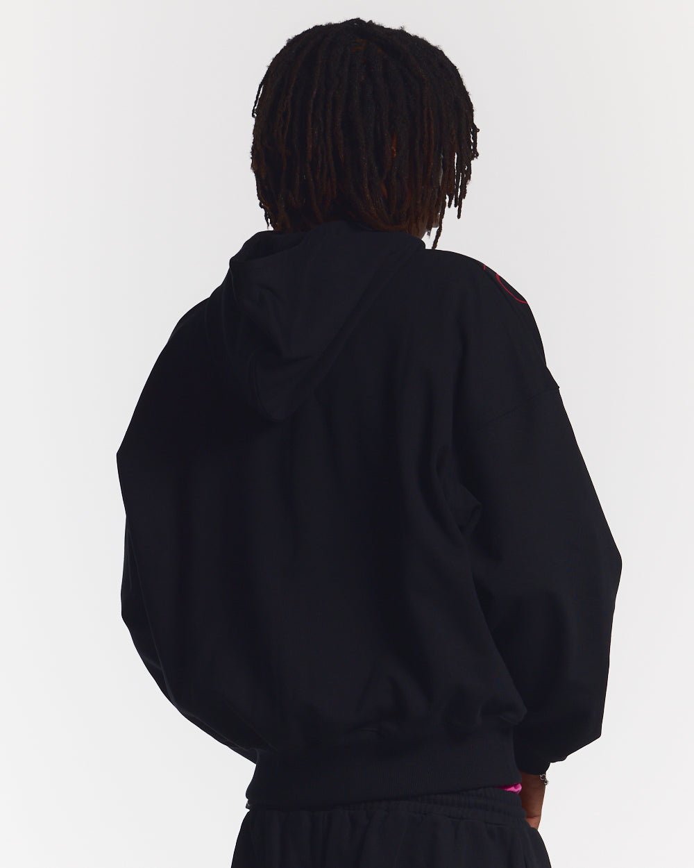 SCRIPT ZIP HOODIE BLACK - Cold Culture