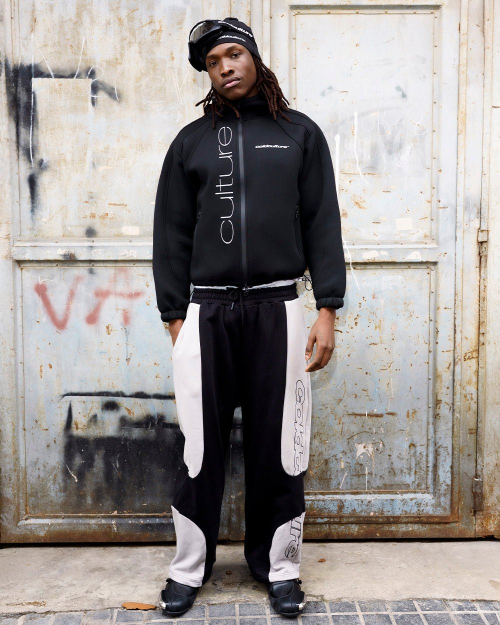 SCUBA ZIP HOODIE GREY & BLACK - Cold Culture