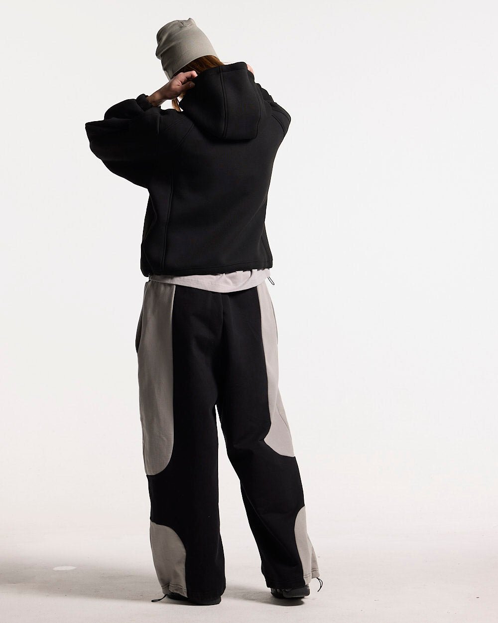 SCUBA ZIP HOODIE GREY & BLACK - Cold Culture #woman