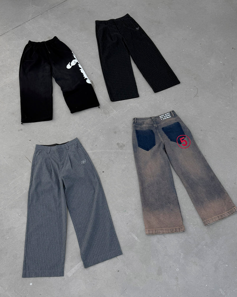 SEAM EFFECT LINE PANTS GREY - Cold Culture