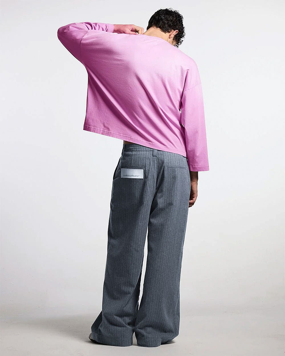 SEAM EFFECT LINE PANTS GREY - Cold Culture