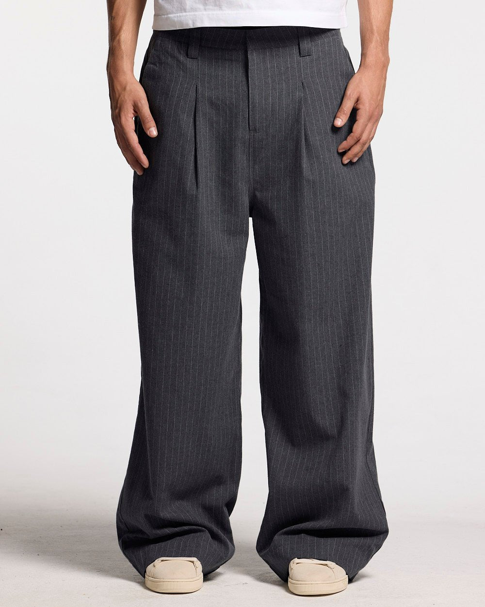 SEAM EFFECT LINE PANTS GREY - Cold Culture #man