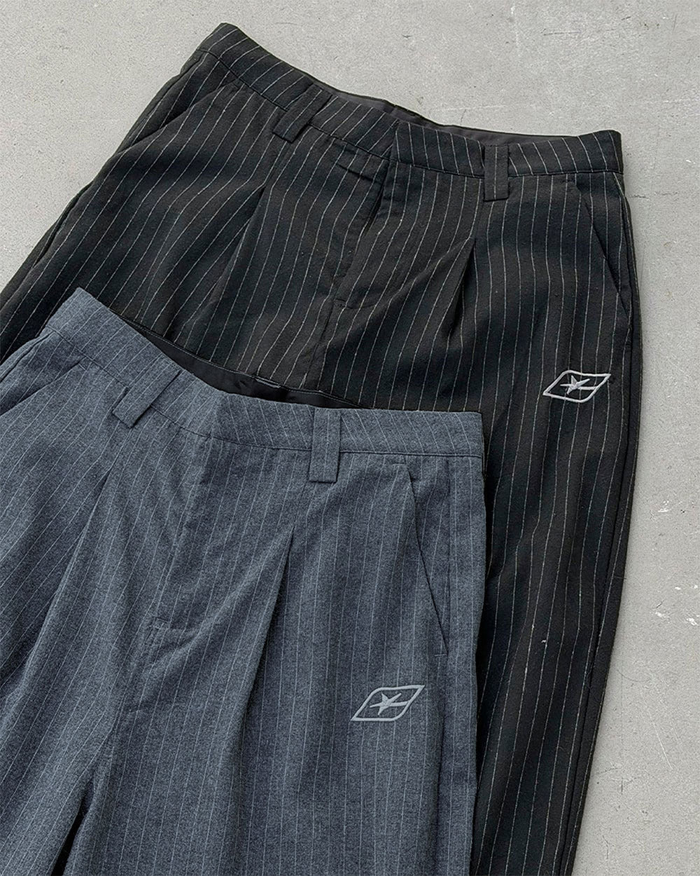 SEAM EFFECT LINE PANTS GREY - Cold Culture