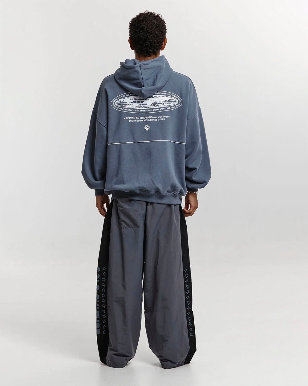 SIDE STRIPE STARS SWEATPANTS DARK GREY - COLD CULTURE