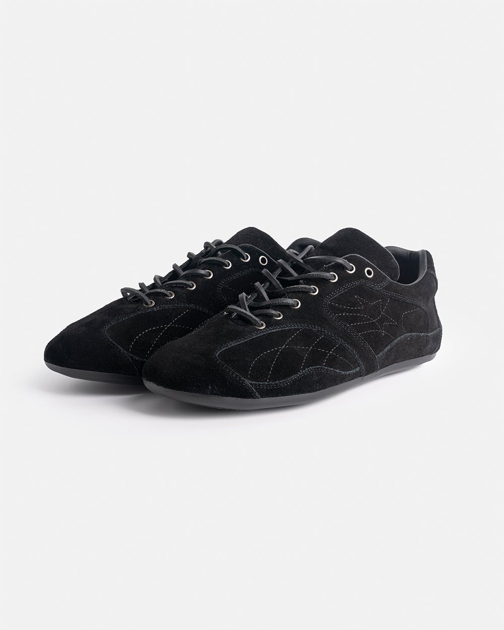 SILENT CODE SNEAKERS SUEDE BLACK - Cold Culture