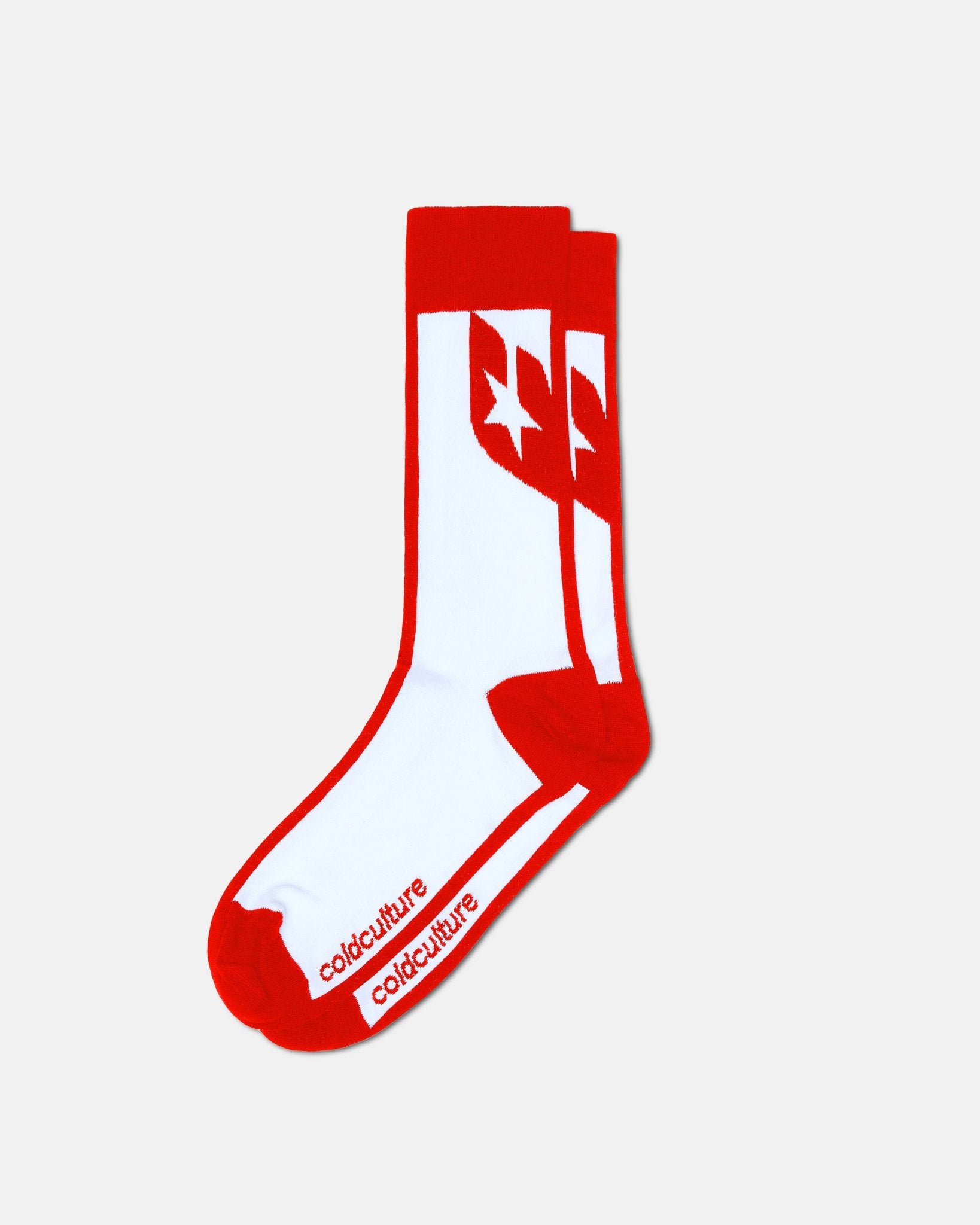 SILHOUETTE SOCKS VIVID RED/ WHITE - Cold Culture