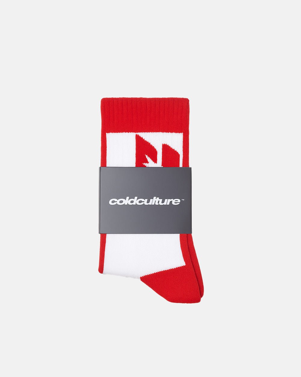 SILHOUETTE SOCKS VIVID RED/ WHITE - Cold Culture