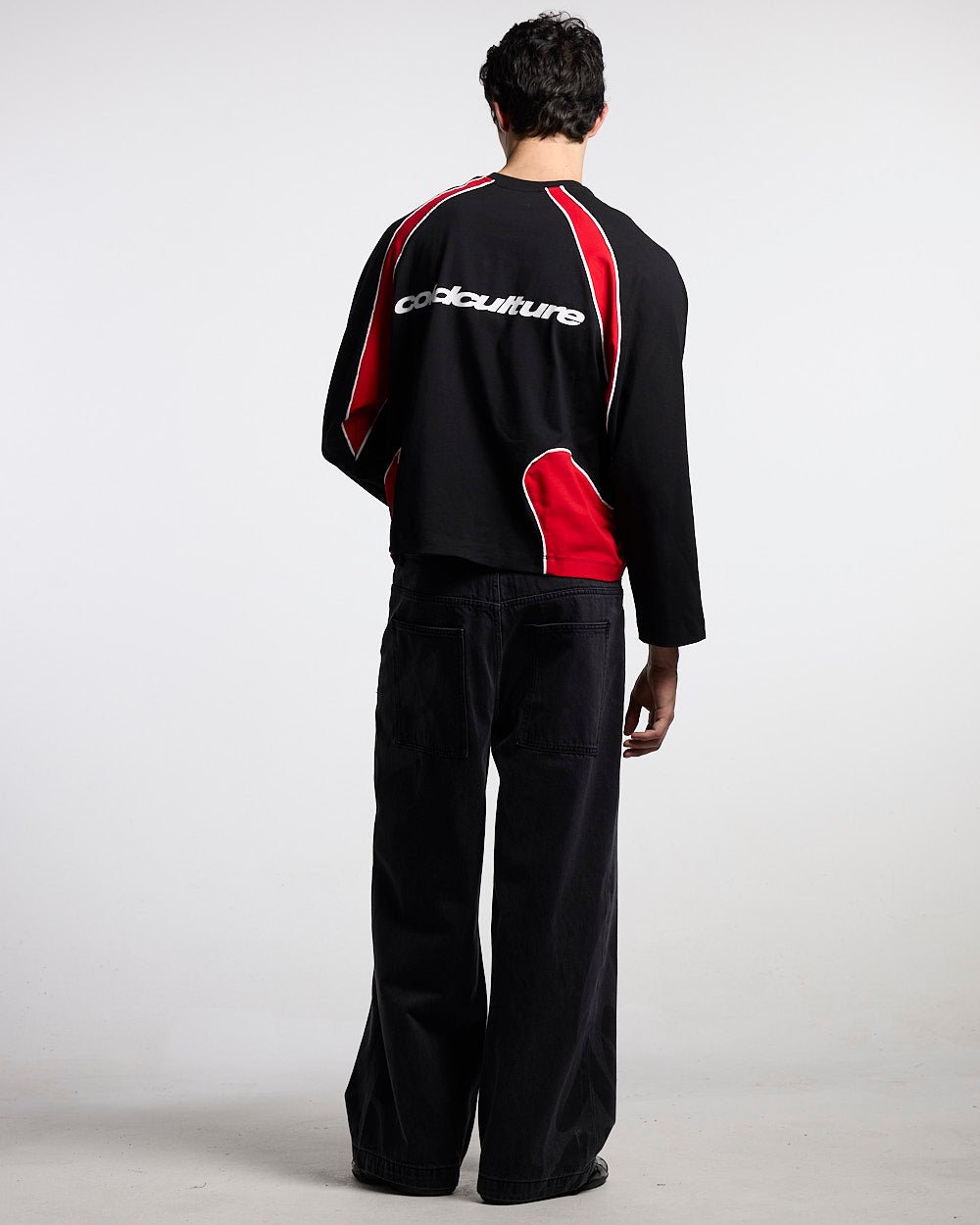 SLIDER LONGSLEEVE TEE BLACK & RED - Cold Culture #man