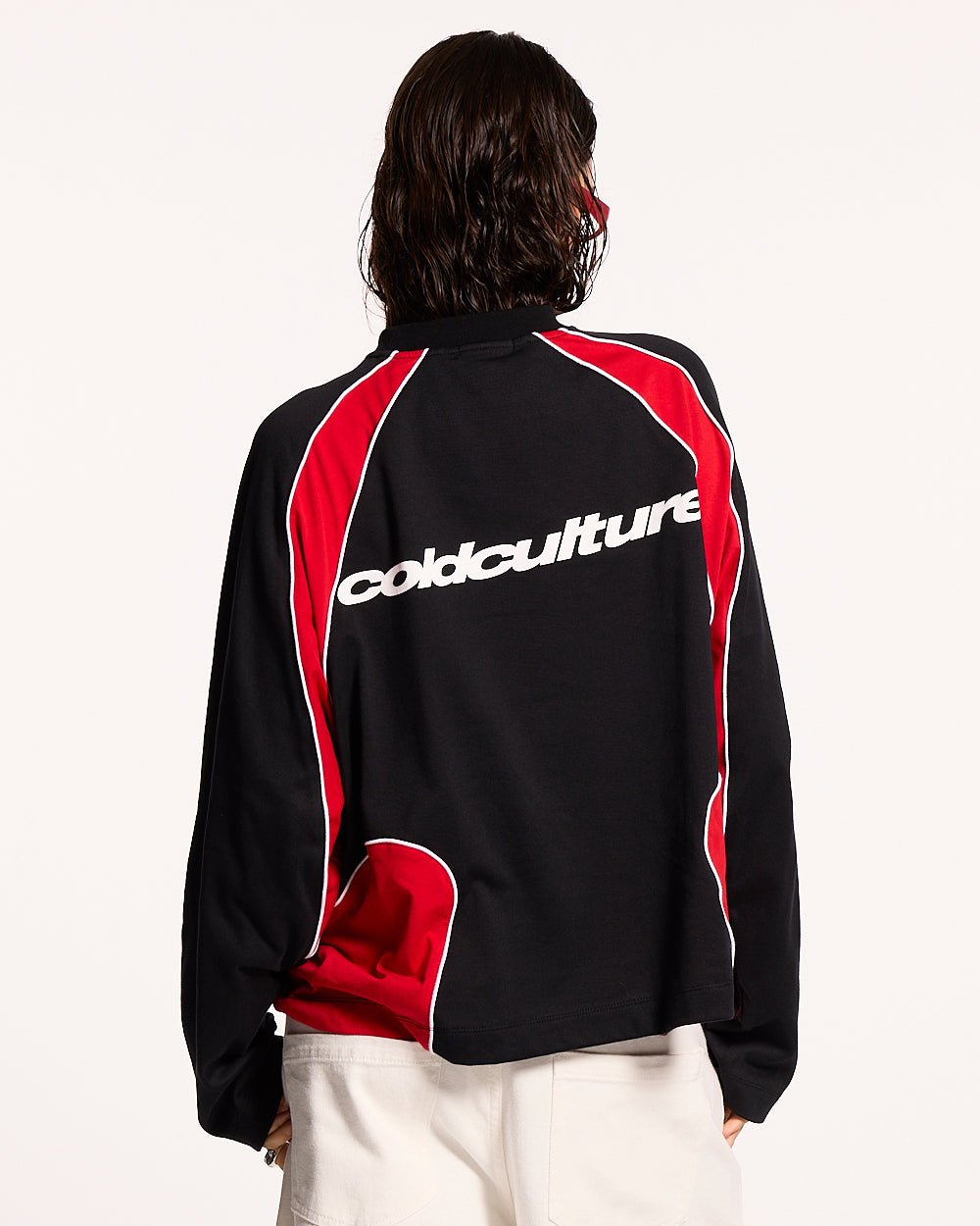 SLIDER LONGSLEEVE TEE BLACK & RED - COLD CULTURE