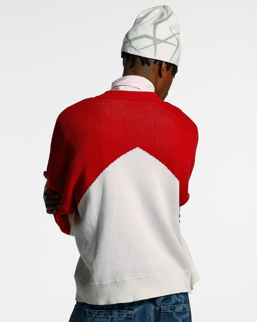 SMOKING KNIT RED/BEIGE - COLD CULTURE