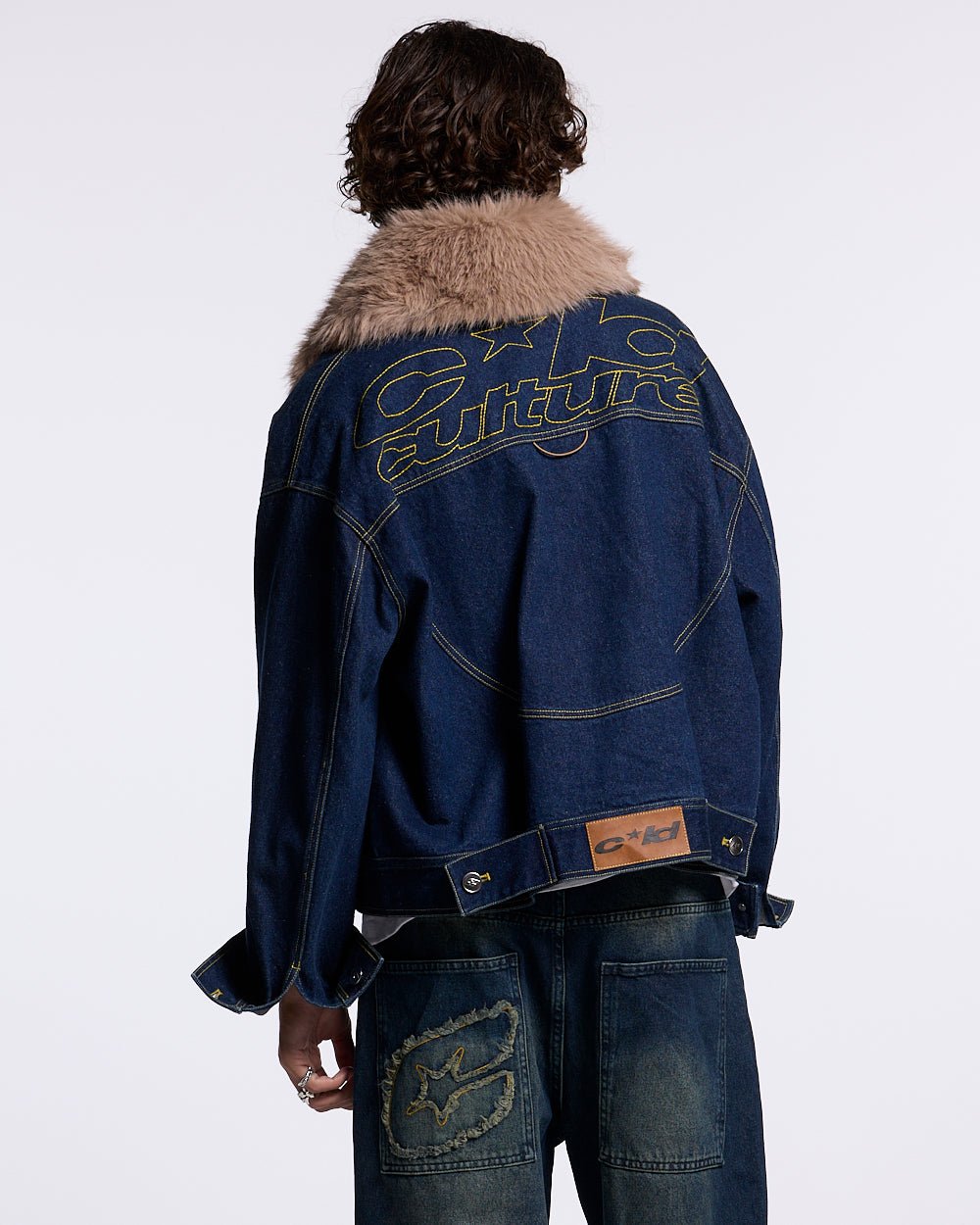 SOFT FUR DENIM JACKET RAW DENIM - COLD CULTURE