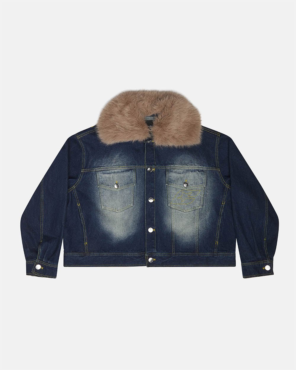 SOFT FUR DENIM JACKET RAW DENIM - COLD CULTURE