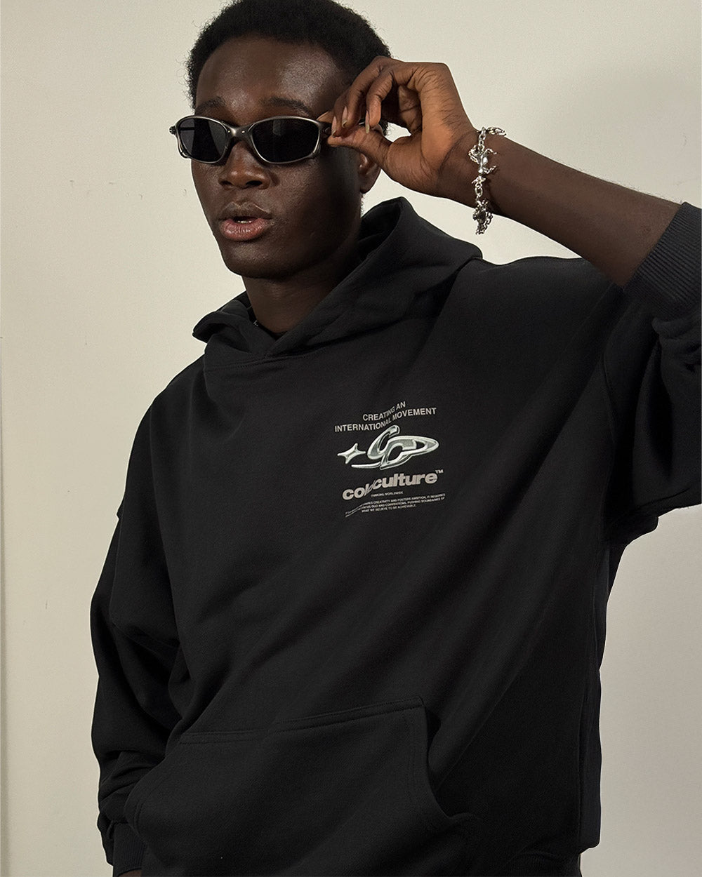 SPARKLY HOODIE BLACK - Cold Culture