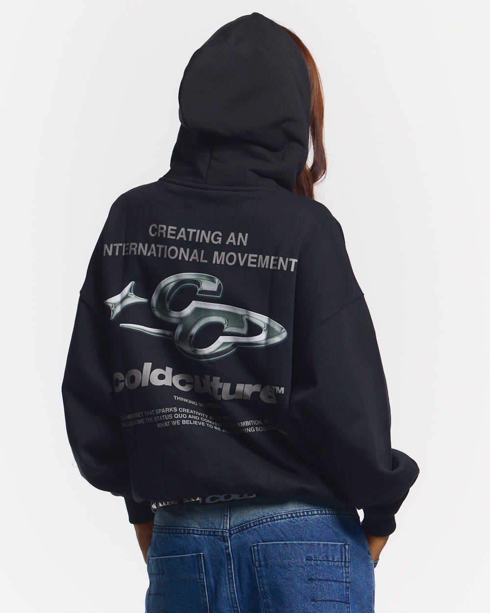 SPARKLY HOODIE BLACK - COLD CULTURE #woman