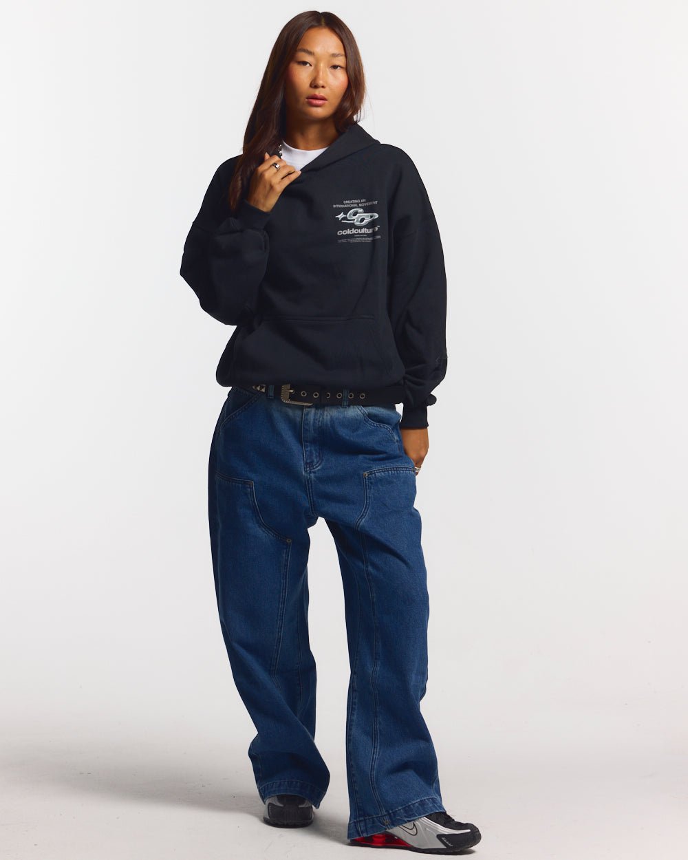 SPARKLY HOODIE BLACK - COLD CULTURE #woman