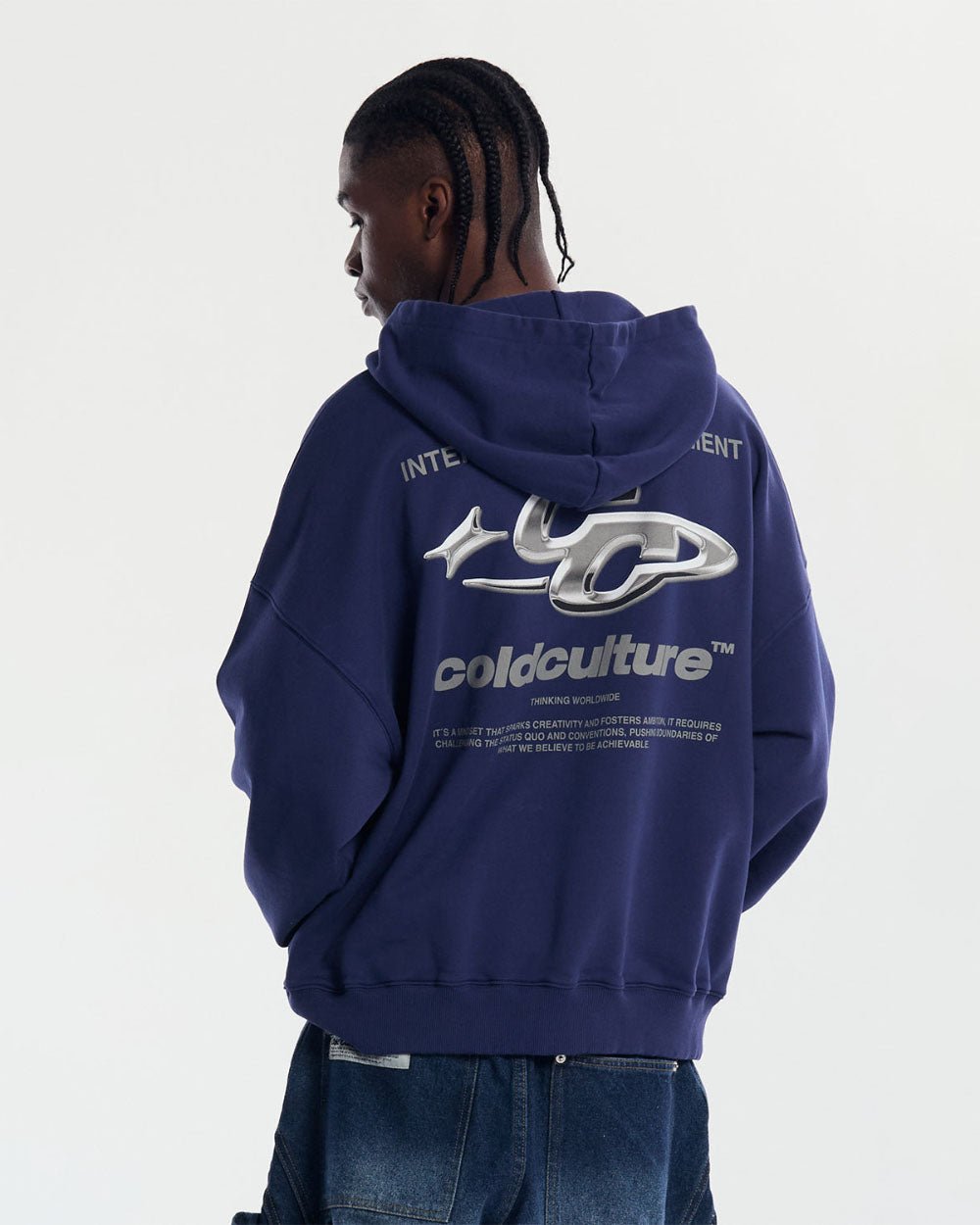 SPARKLY HOODIE COSMIC BLUE - COLD CULTURE #man