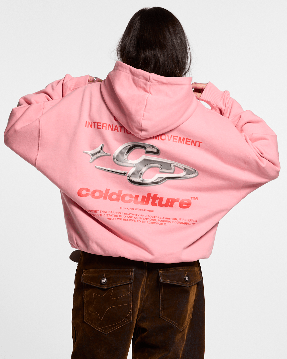 SPARKLY HOODIE PINK - COLD CULTURE