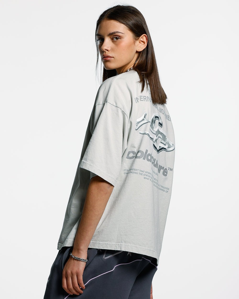 SPARKLY TEE LIGHT GREY - COLD CULTURE