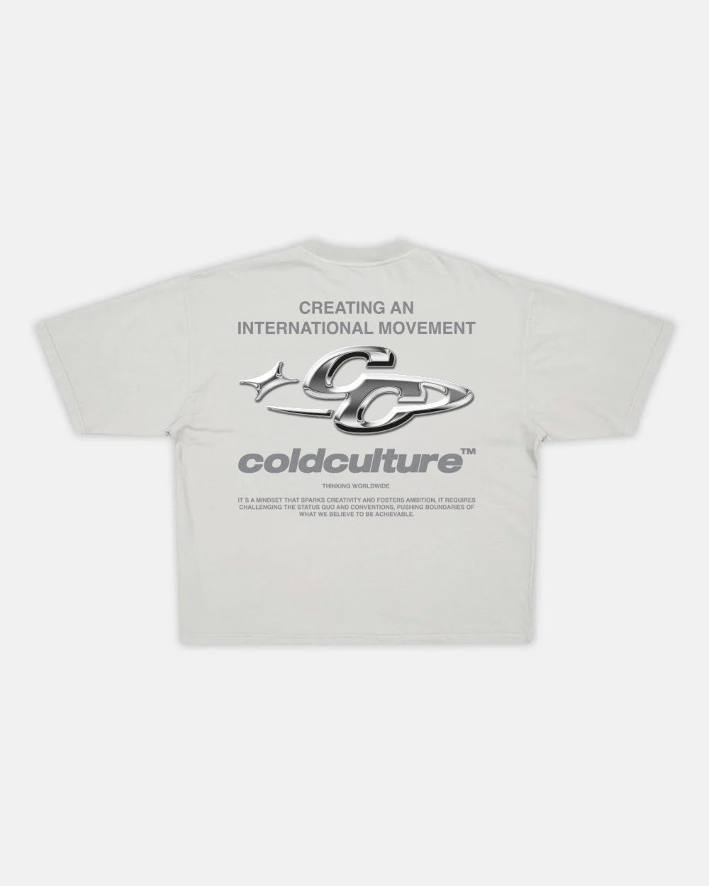 SPARKLY TEE LIGHT GREY - COLD CULTURE