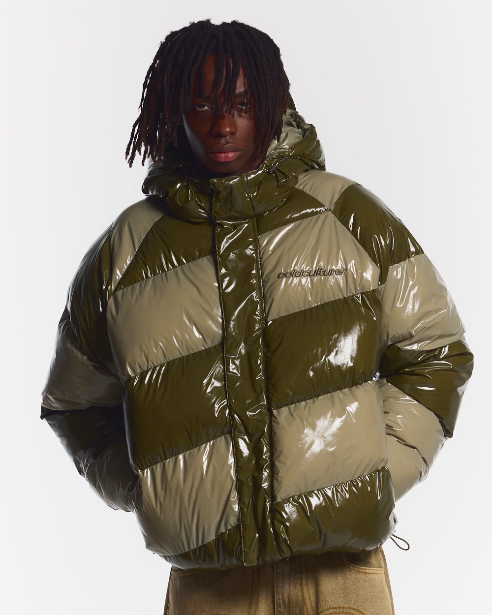 SPIRAL PUFFER GLOSSY GREEN MIX - Cold Culture