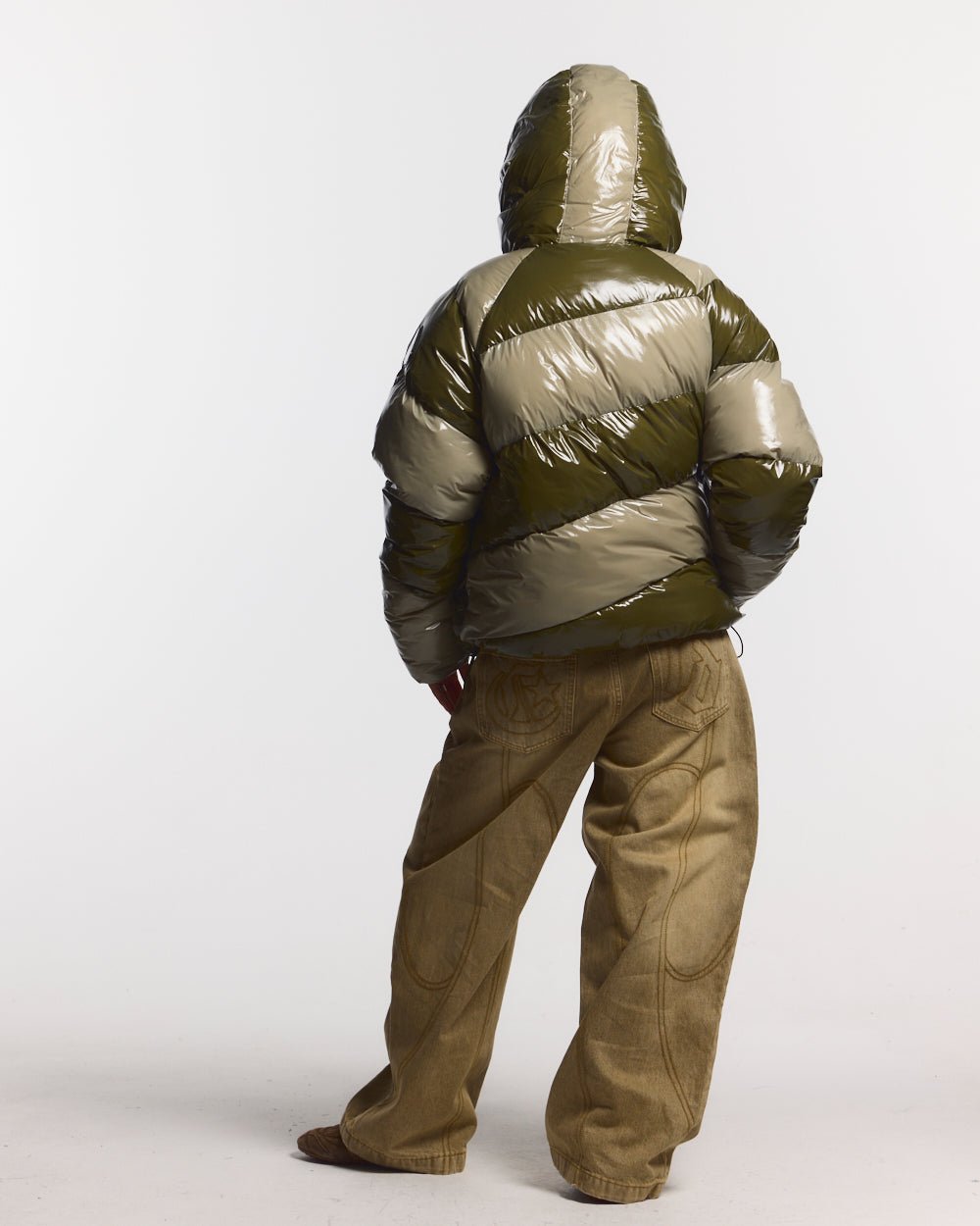 SPIRAL PUFFER GLOSSY GREEN MIX - Cold Culture