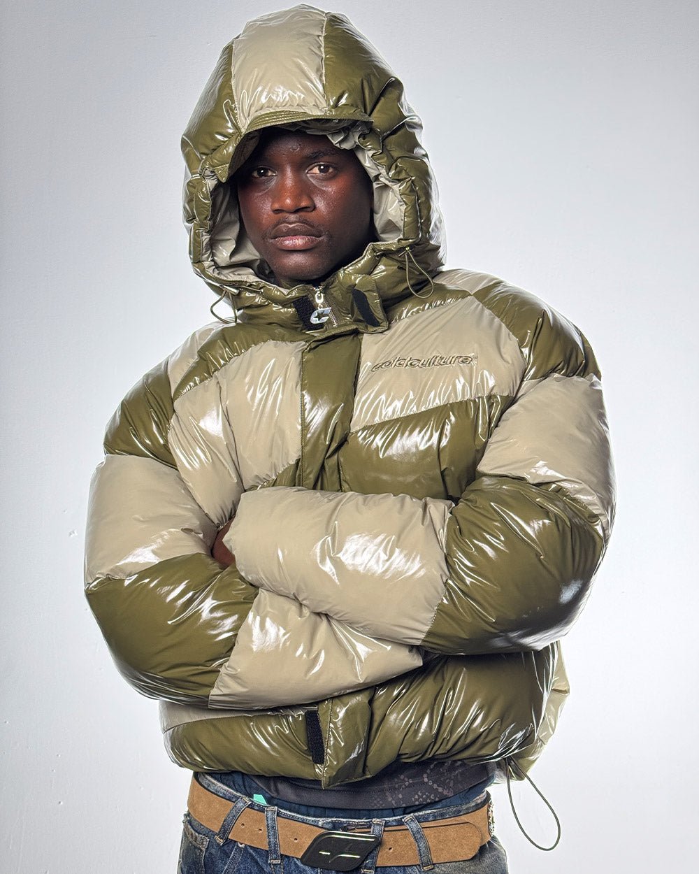 SPIRAL PUFFER GLOSSY GREEN MIX - Cold Culture