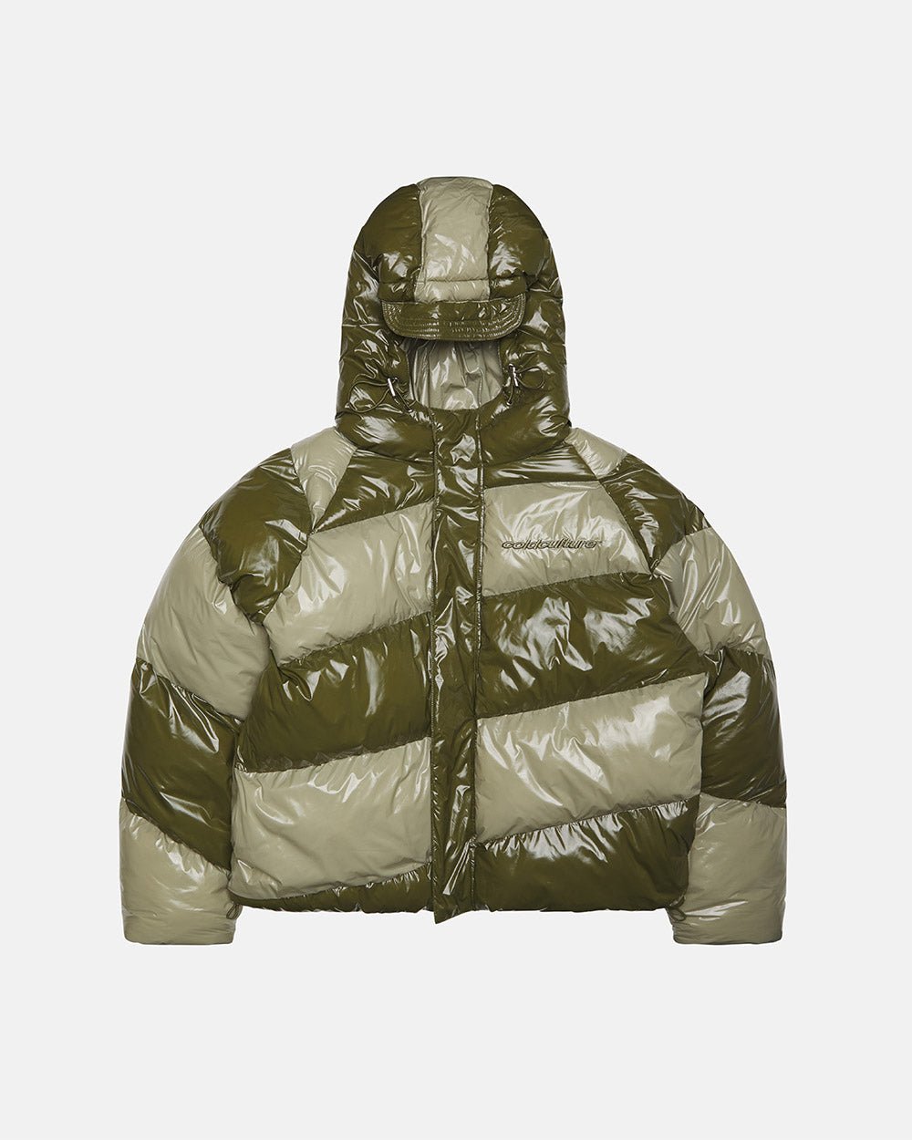 SPIRAL PUFFER GLOSSY GREEN MIX - Cold Culture