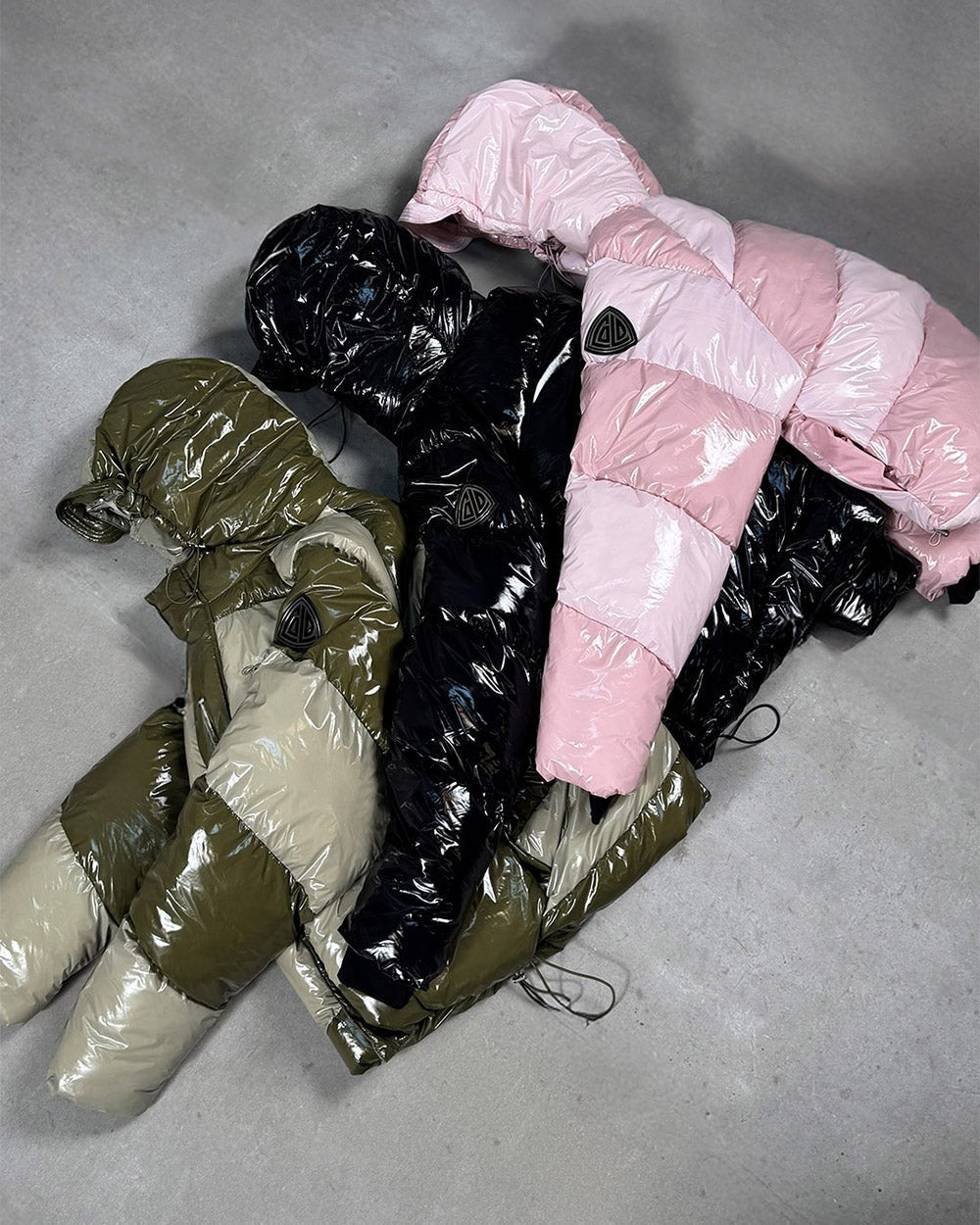 SPIRAL PUFFER GLOSSY GREEN MIX - Cold Culture