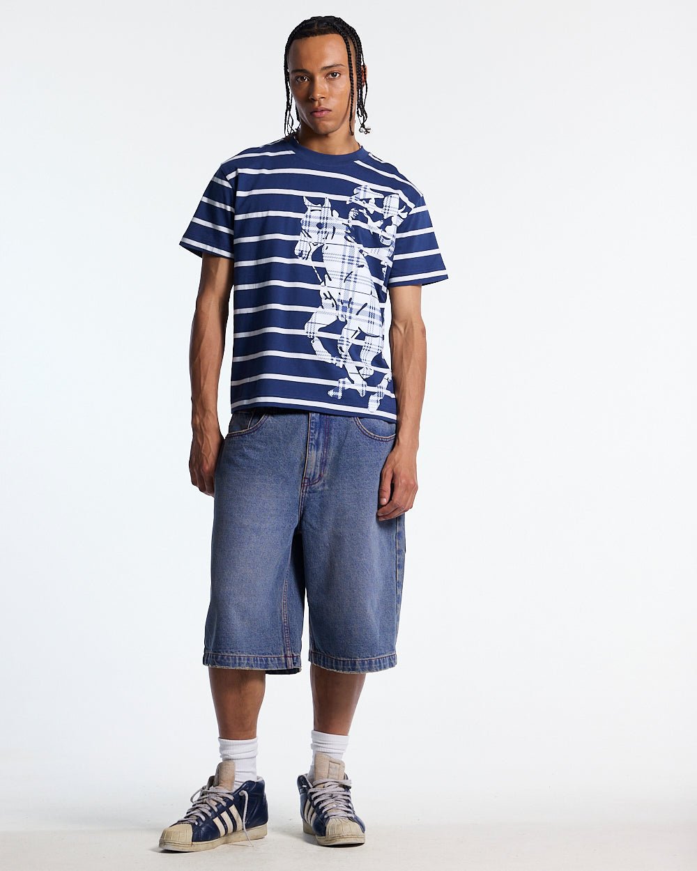 STALLION TEE NAVY - Cold Culture