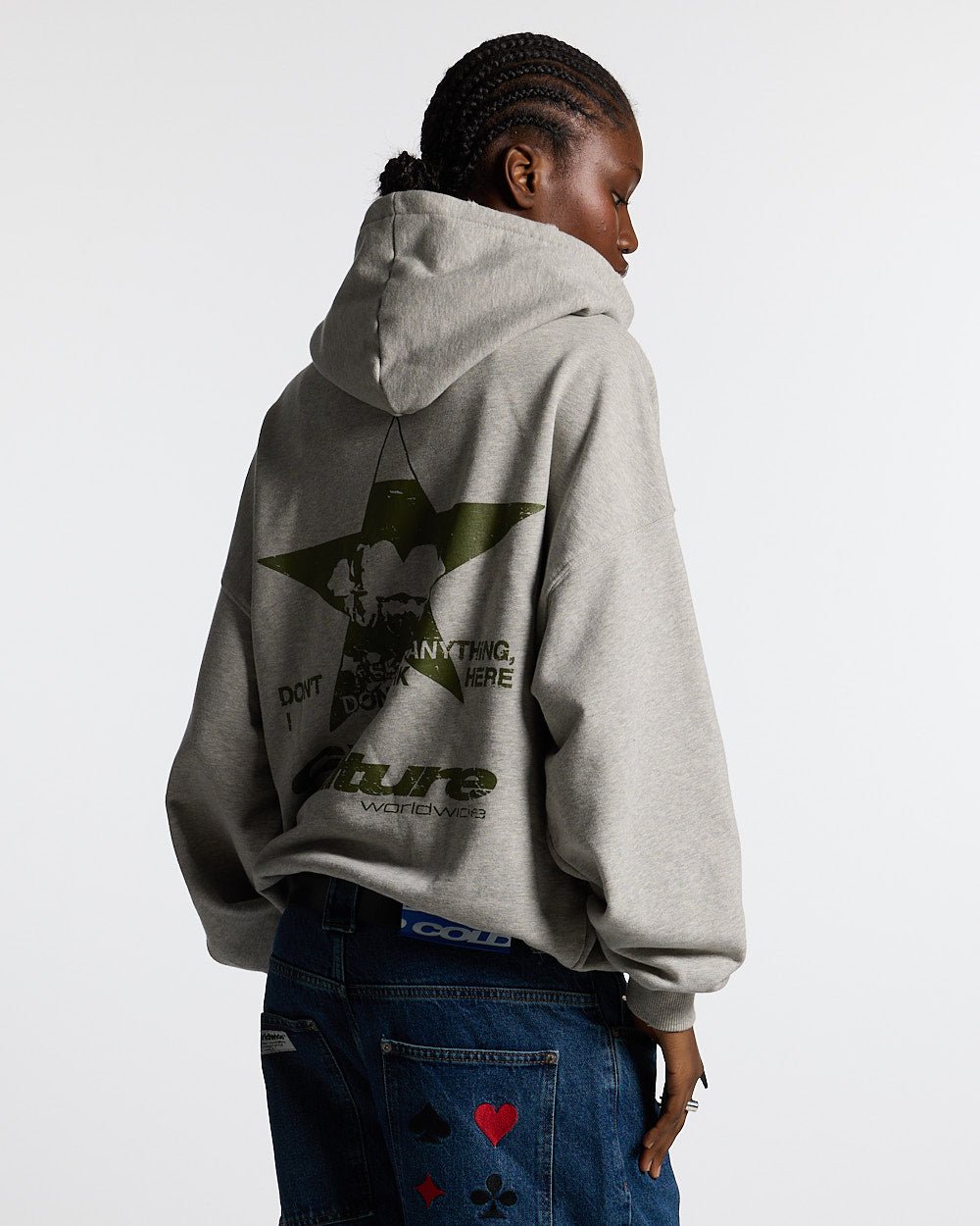 STAR TEETH HOODIE ASH GREY - COLD CULTURE
