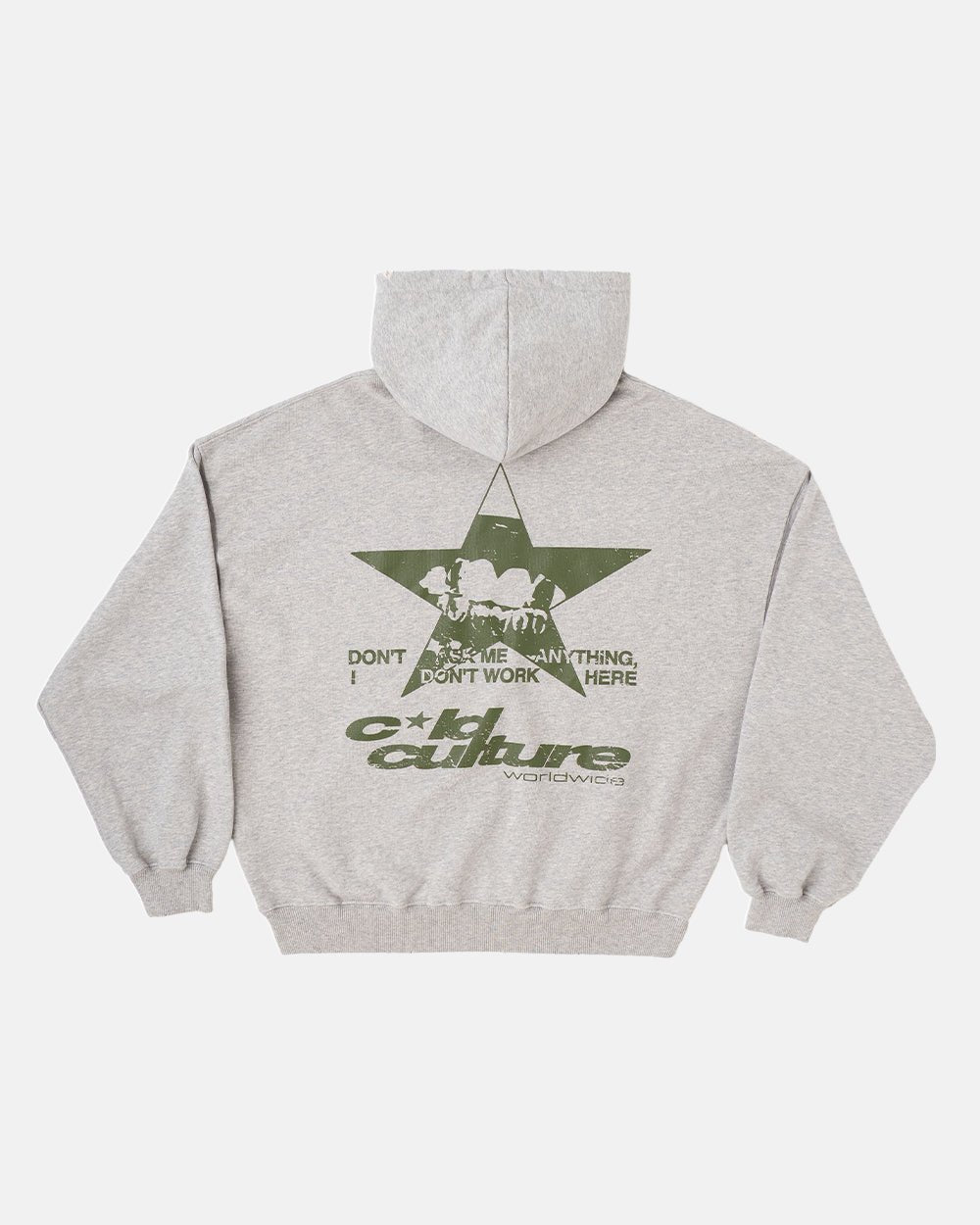 STAR TEETH HOODIE ASH GREY - COLD CULTURE