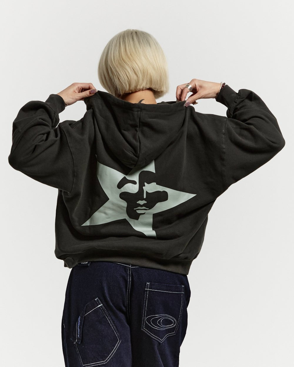 STARFACE ZIP HOODIE NIGHT GREEN - COLD CULTURE