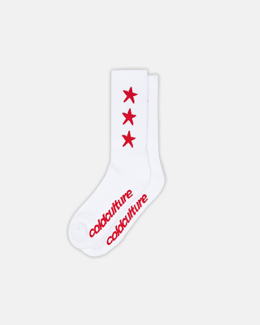 STARRY SOCKS RED/WHITE - Cold Culture