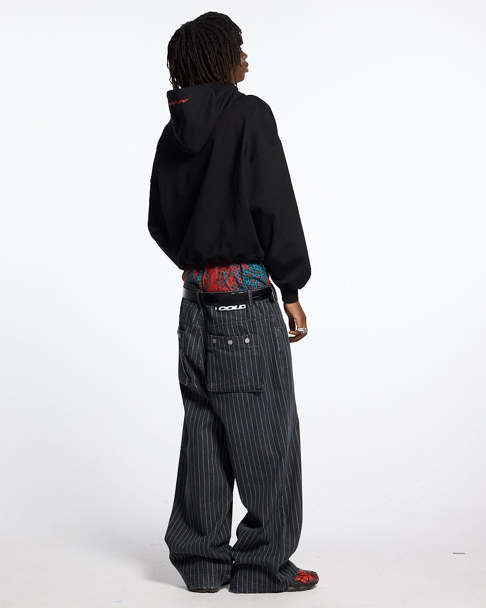 STARS HOODIE BLACK & RED - COLD CULTURE