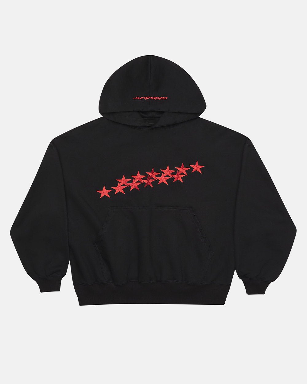 STARS HOODIE BLACK & RED - COLD CULTURE