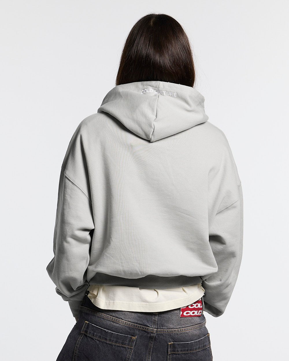 STARS HOODIE PALE GREY - Cold Culture