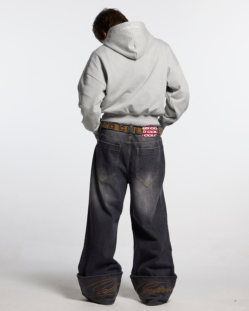 STARS HOODIE PALE GREY - Cold Culture