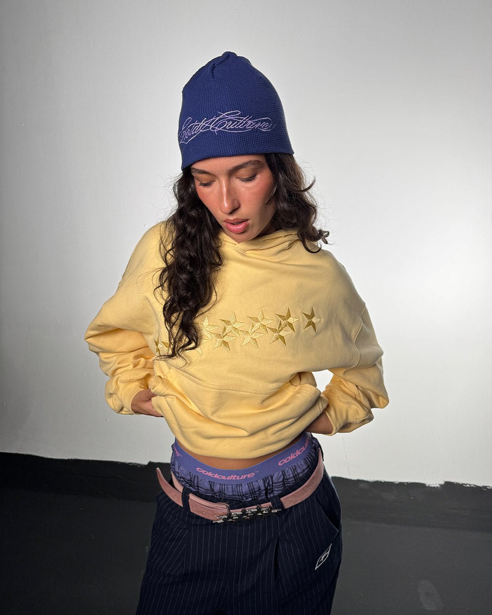 STARS HOODIE YELLOW - Cold Culture