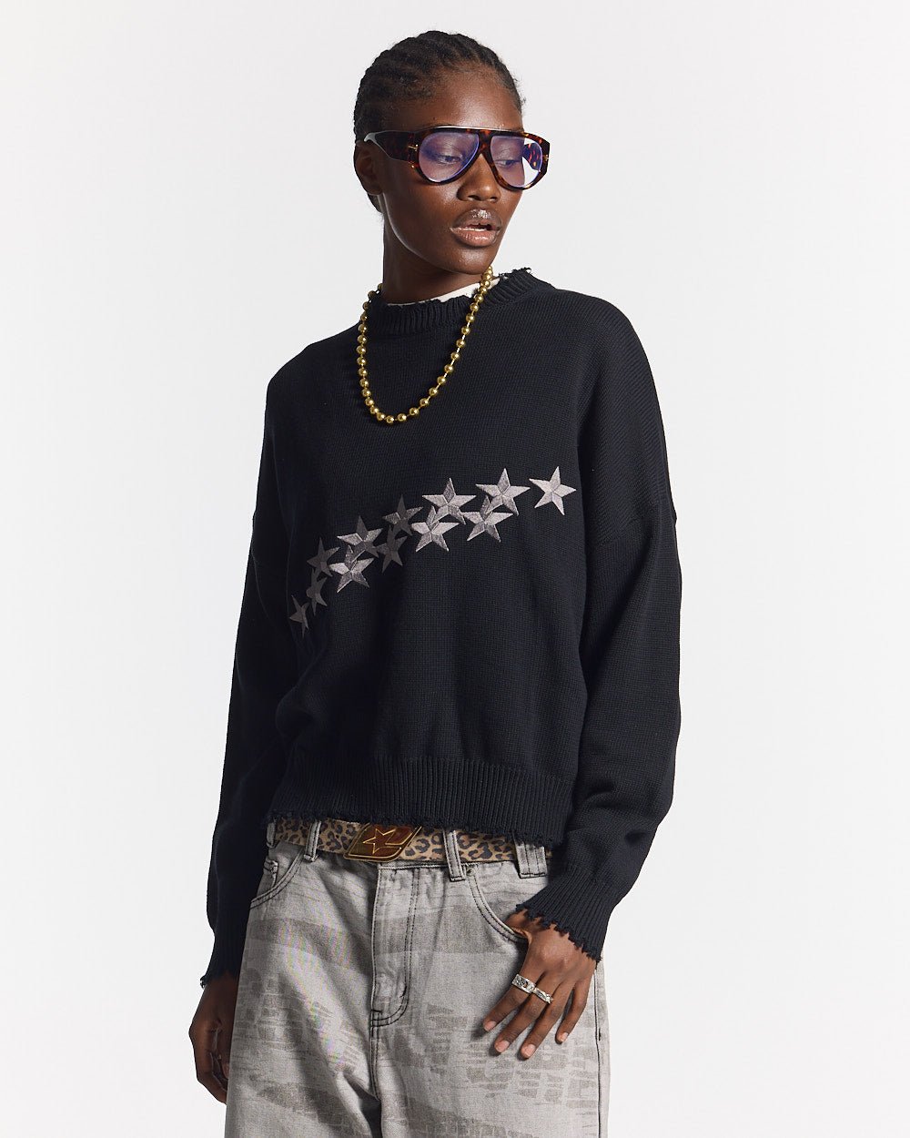 STARS KNIT BLACK - COLD CULTURE